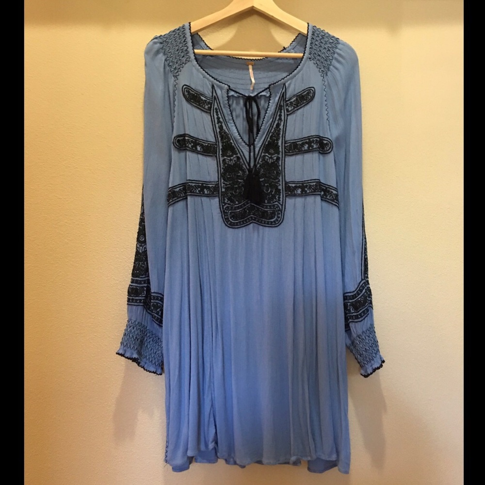 Blue Free People Tunic